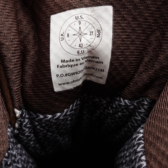 NEW Oboz Bridger 8" Insulated B-Dry Waterproof Hiking Shoes Men's 82001 - Picture 7 of 12